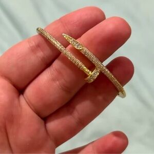 Just Un Clou Nail Crystal Bangle Bracelet